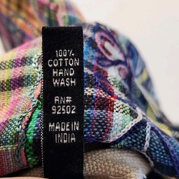 Sacred Threads Vintage Y2K Boho Crossbody Bag Purse 100% Cotton Hippie Handbag - Picture 9 of 15